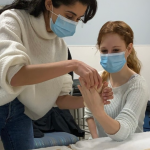 Students in a clinical setting