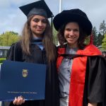 Dr. Julia Schmidt and graduating student Rochelle Chauhan at the UBC May 2022
